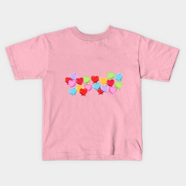 valentine hearts Kids T-Shirt by richhwalsh